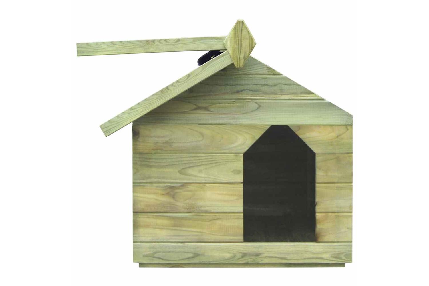 Vidaxl 45149 Garden Dog House With Opening Roof Impregnated Pinewood-5