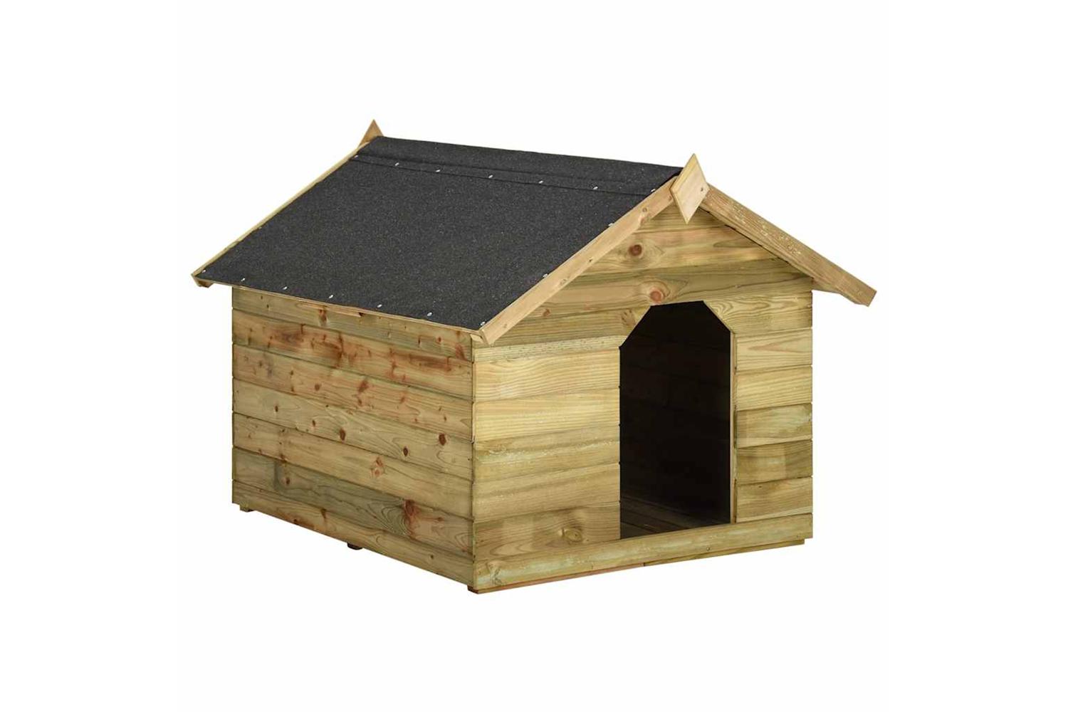 Vidaxl 45151 Garden Dog House With Opening Roof Impregnated Pinewood