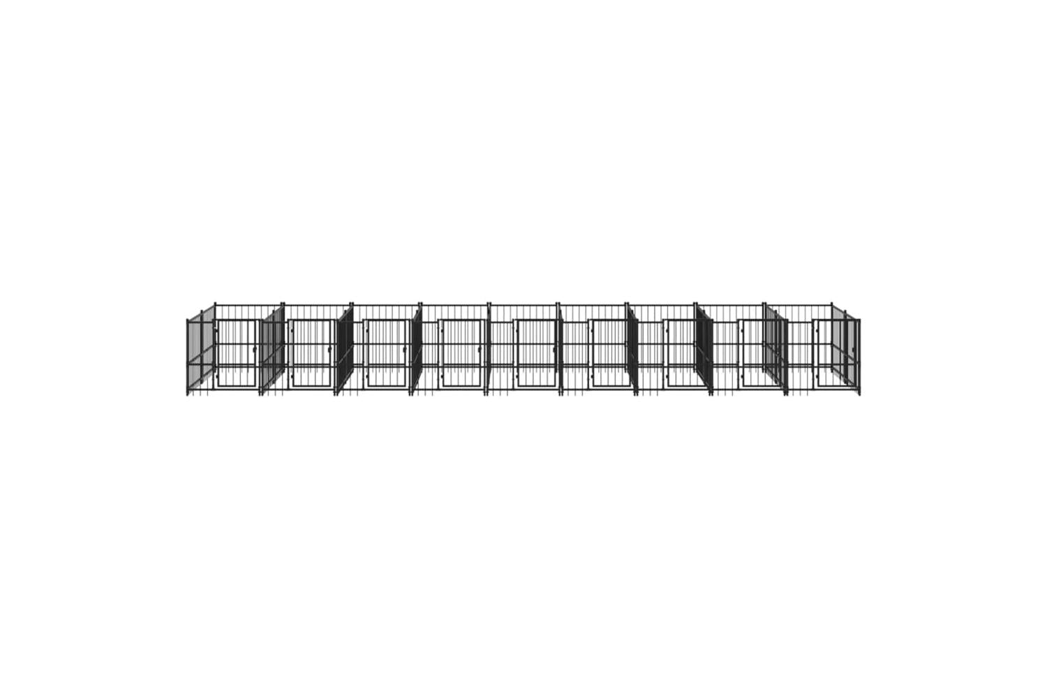 Vidaxl 3124586 Outdoor Dog Kennel Steel 16.89 M2-3