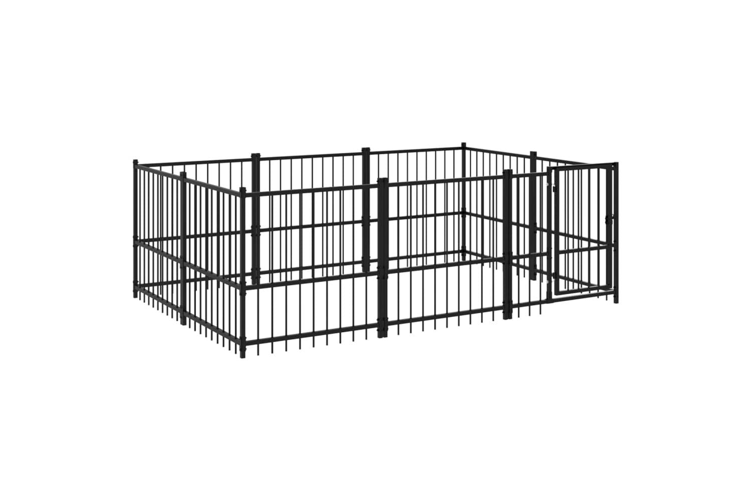 Vidaxl 3124599 Outdoor Dog Kennel Steel 5.63 M2-2