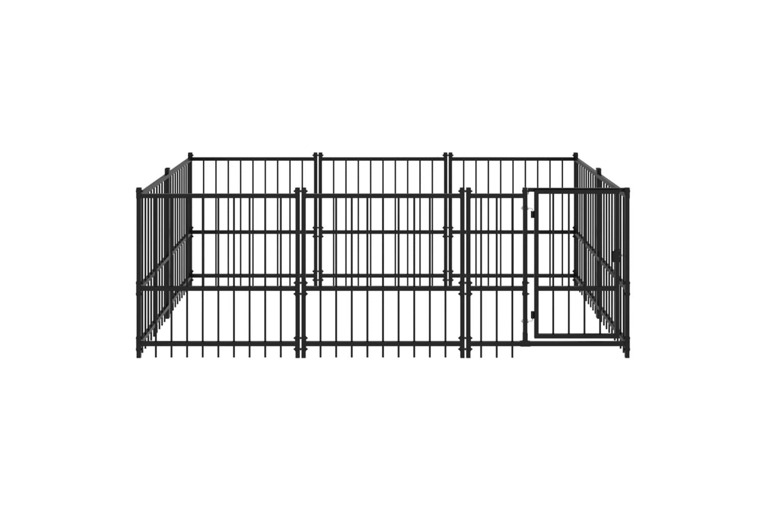 Vidaxl 3124599 Outdoor Dog Kennel Steel 5.63 M2-3