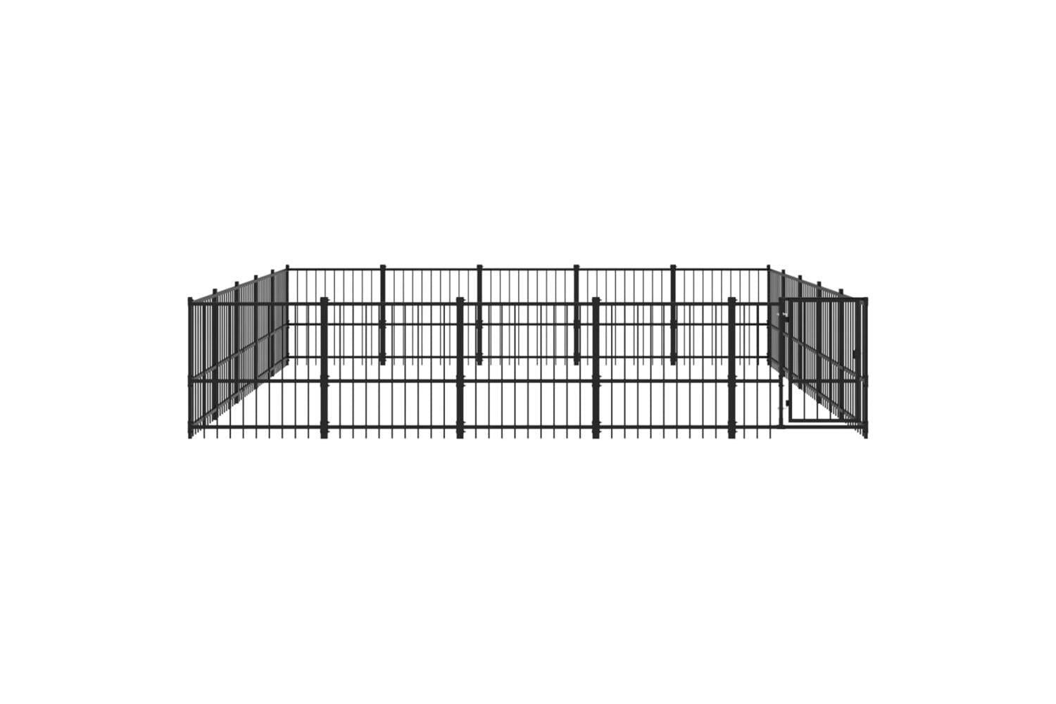 Vidaxl 3124635 Outdoor Dog Kennel Steel 23.52 M2-3