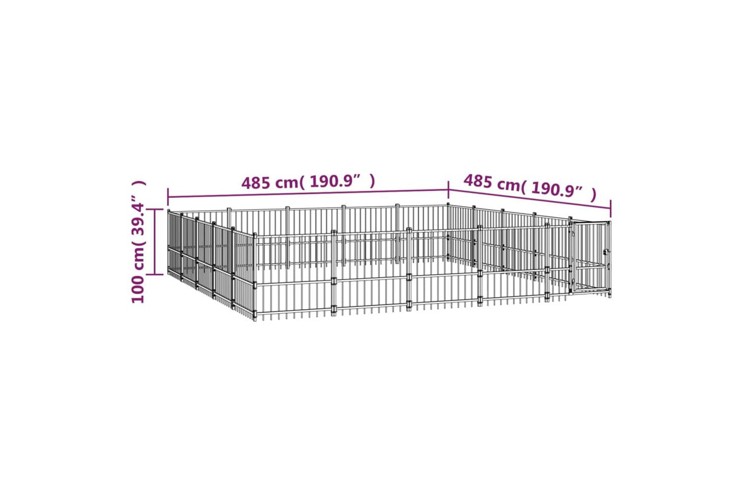 Vidaxl 3124635 Outdoor Dog Kennel Steel 23.52 M2-6