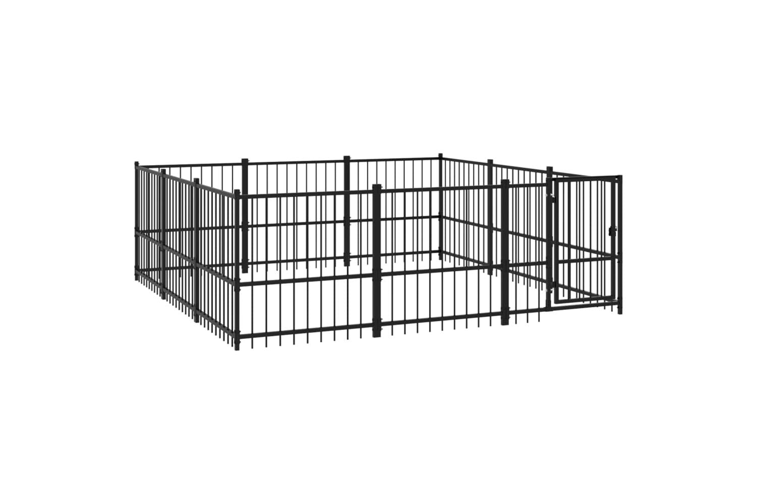 Vidaxl 3124616 Outdoor Dog Kennel Steel 8.47 M2-2
