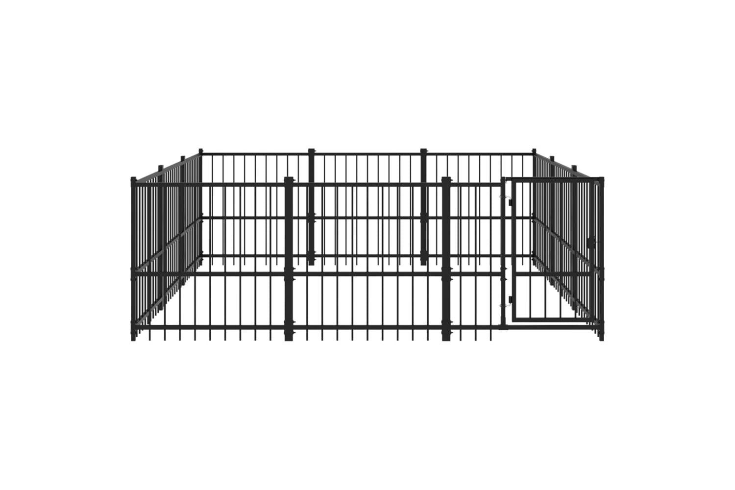 Vidaxl 3124616 Outdoor Dog Kennel Steel 8.47 M2-3