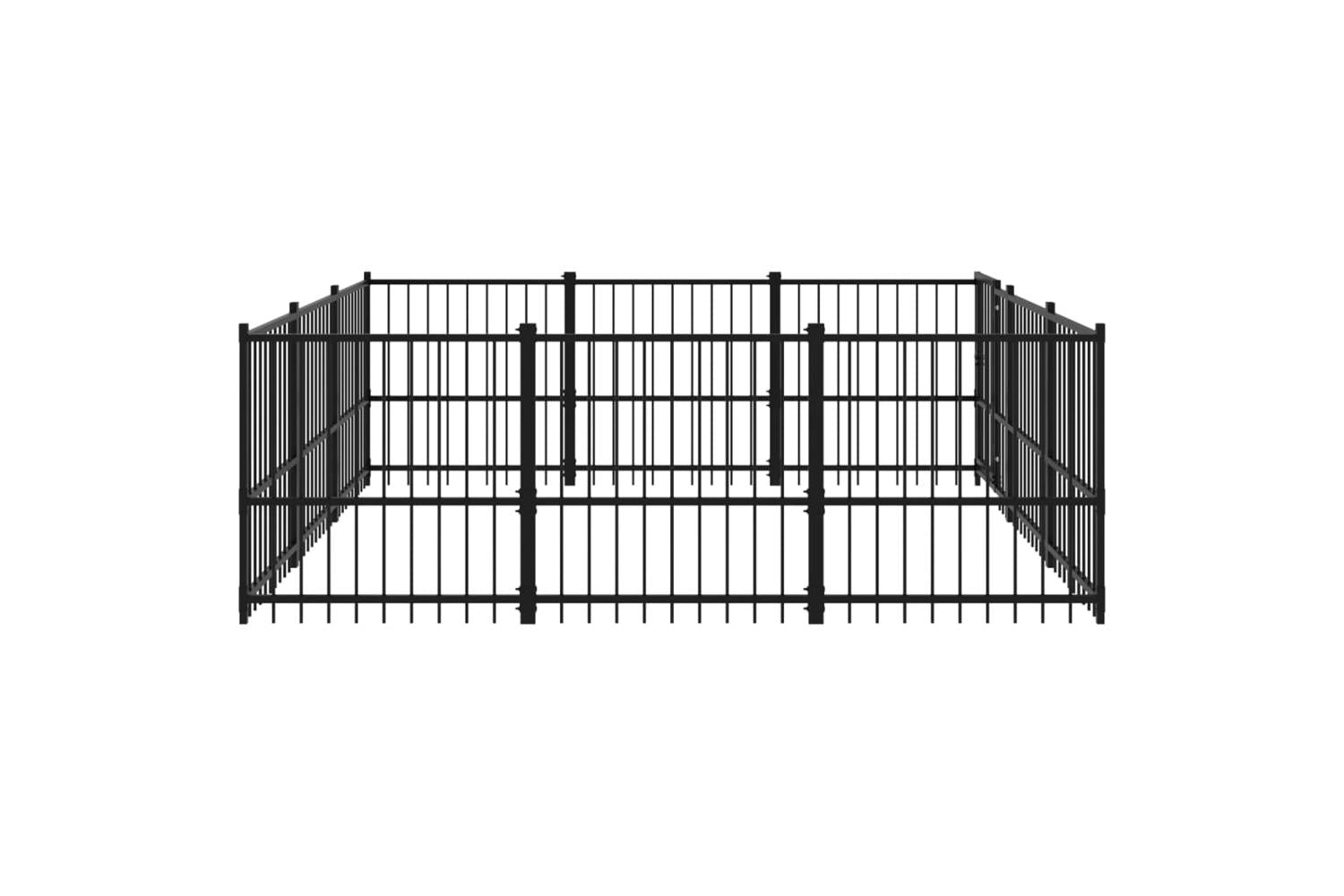 Vidaxl 3124616 Outdoor Dog Kennel Steel 8.47 M2-4