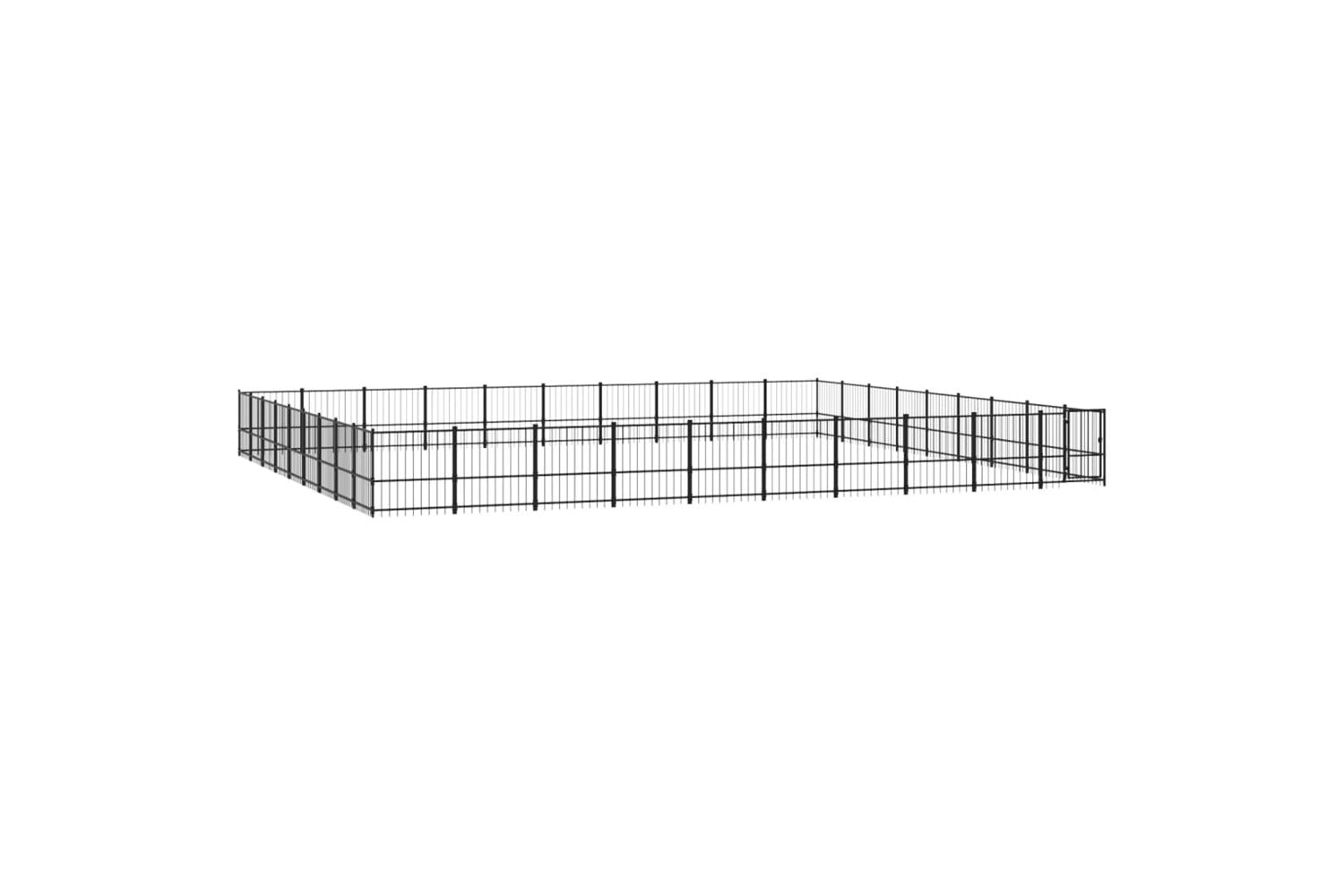 Vidaxl 3124661 Outdoor Dog Kennel Steel 84.68 M2