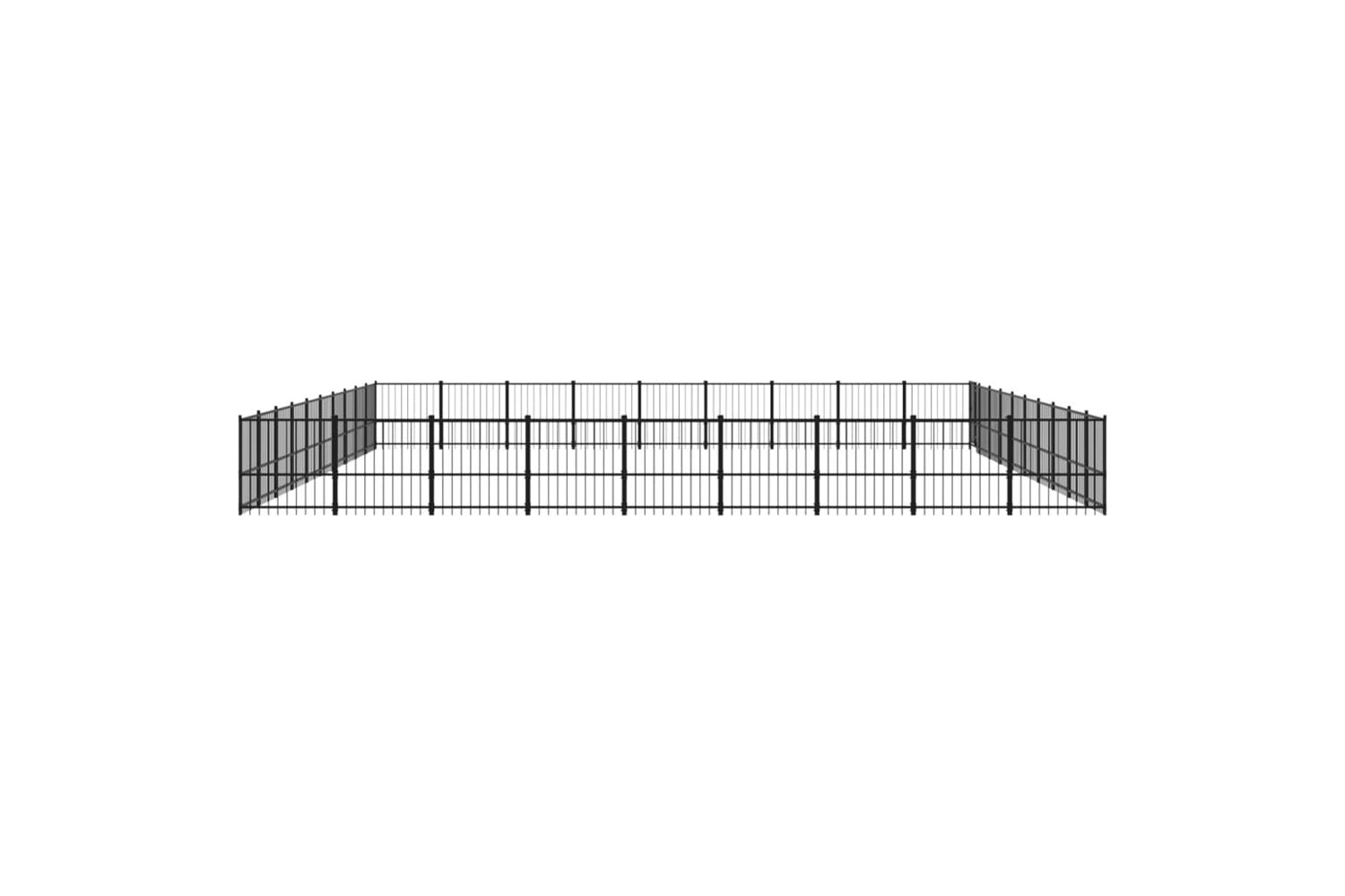 Vidaxl 3124661 Outdoor Dog Kennel Steel 84.68 M2-4