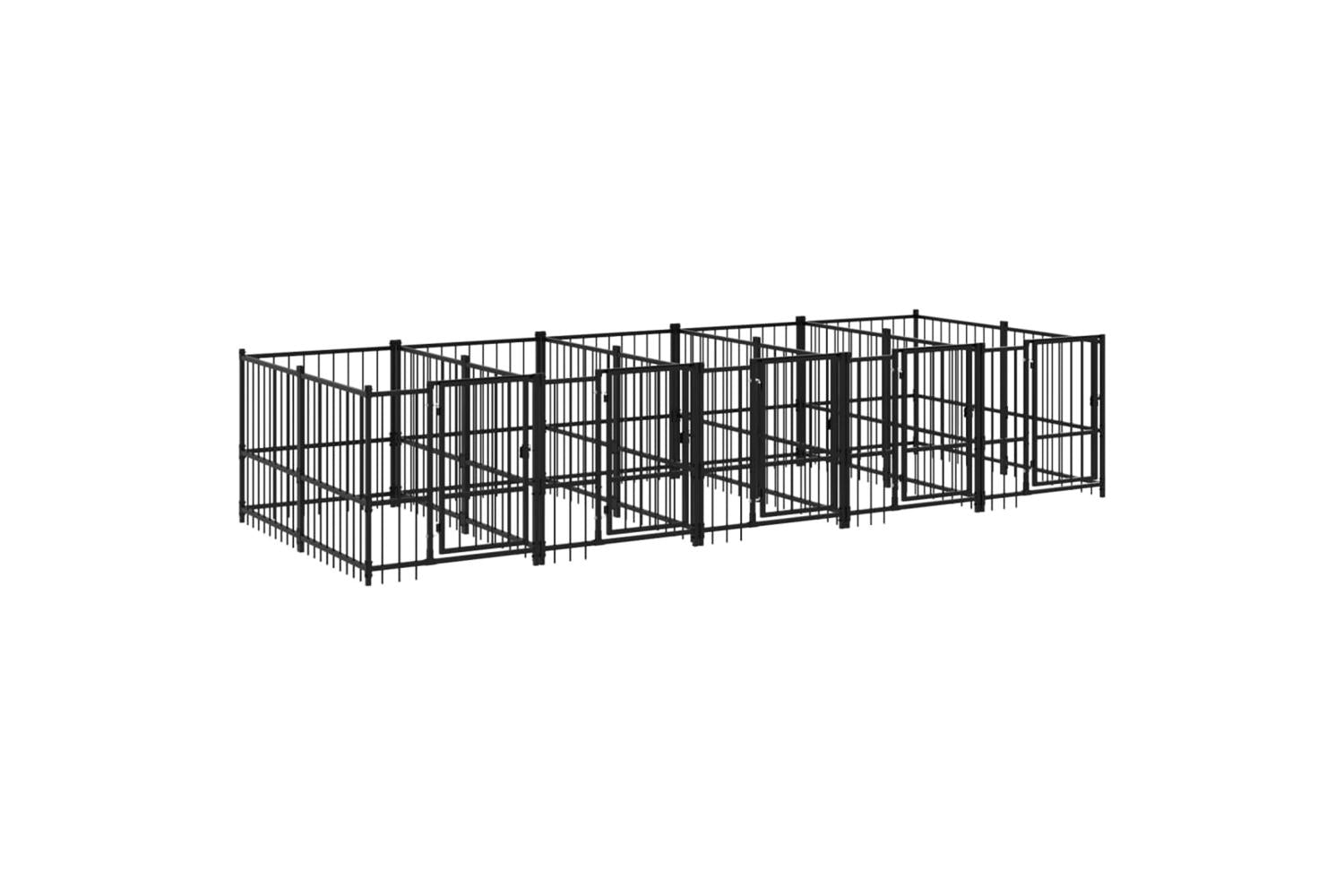 Vidaxl 3124582 Outdoor Dog Kennel Steel 9.38 M2