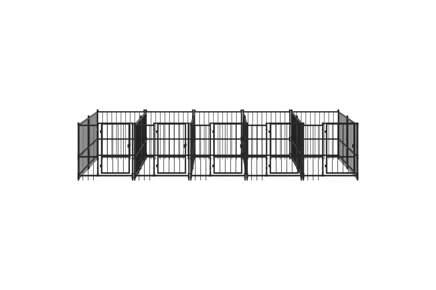 Vidaxl 3124582 Outdoor Dog Kennel Steel 9.38 M2-3