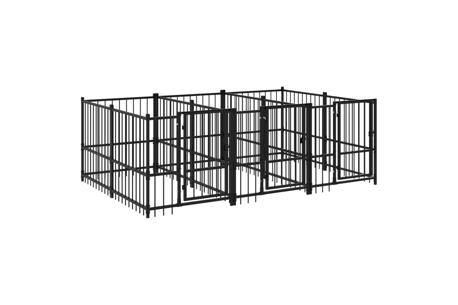Vidaxl 3124580 Outdoor Dog Kennel Steel 5.63 M2