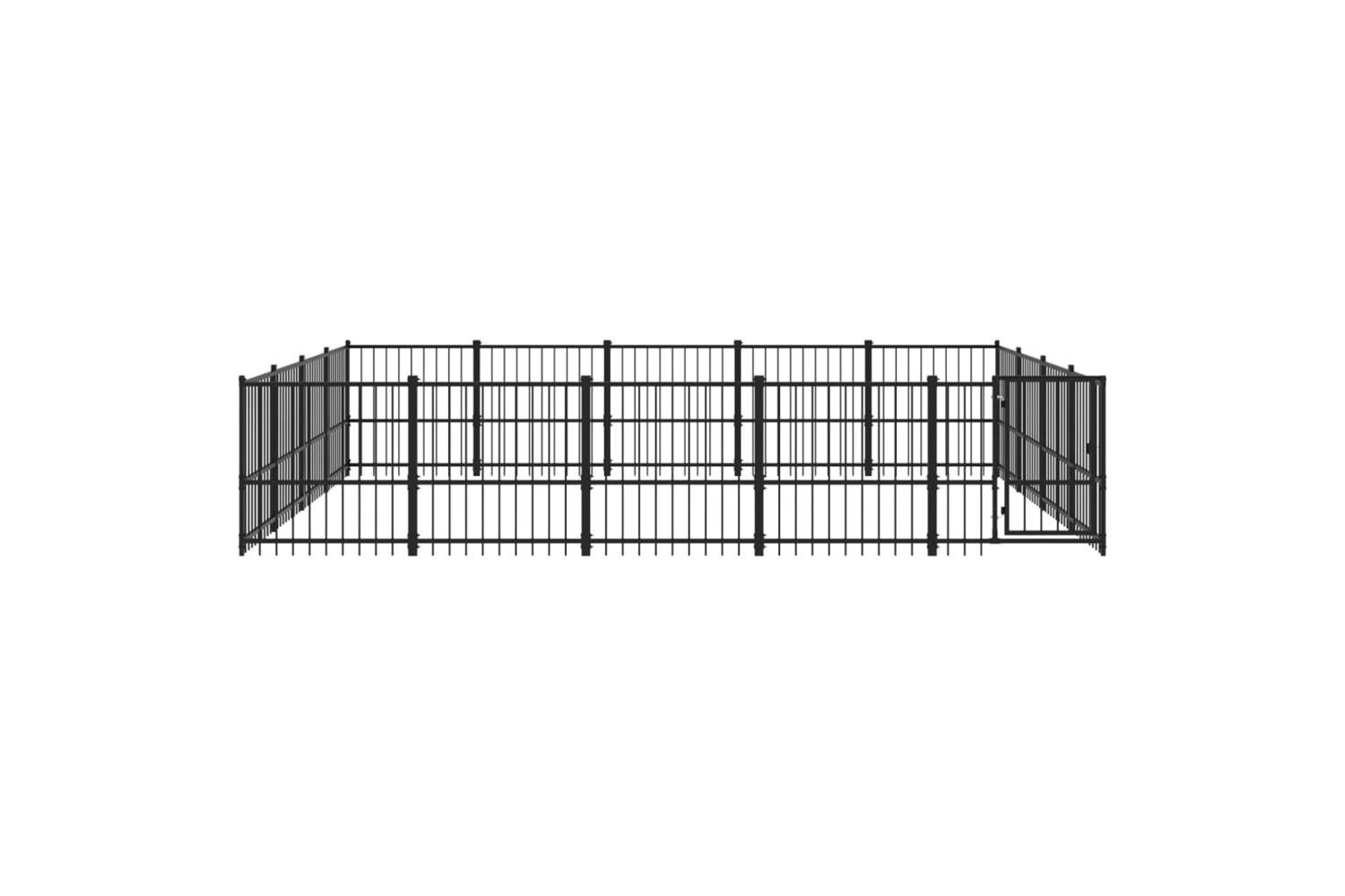 Vidaxl 3124627 Outdoor Dog Kennel Steel 18.82 M2-3