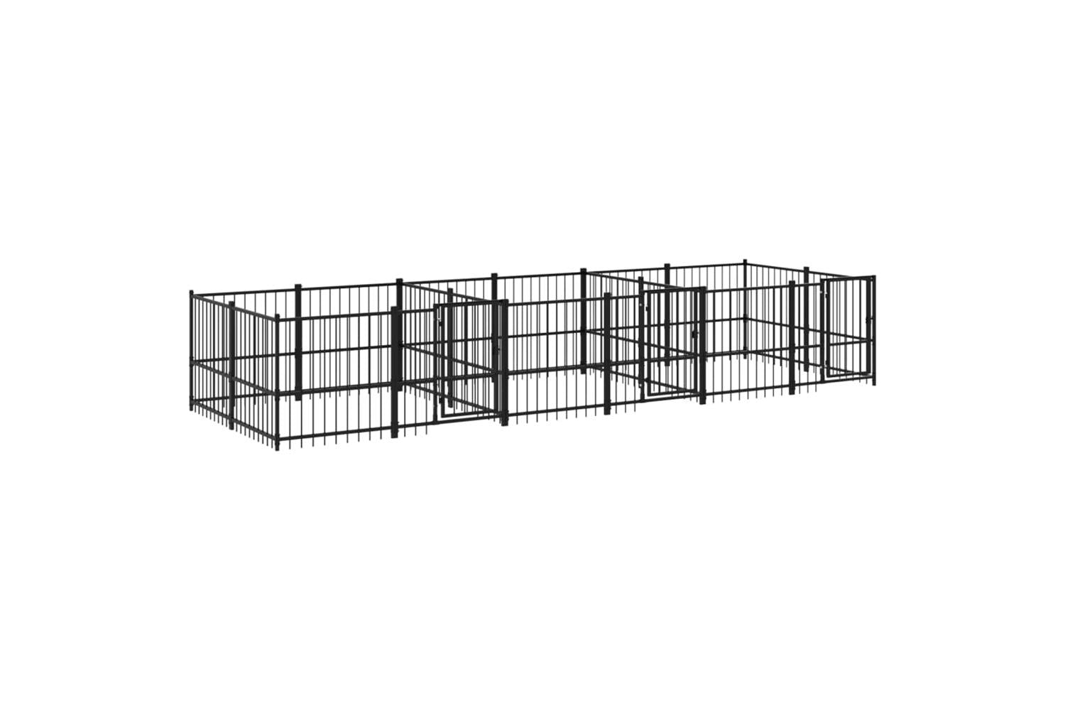 Vidaxl 3124665 Outdoor Dog Kennel Steel 11.26 M2