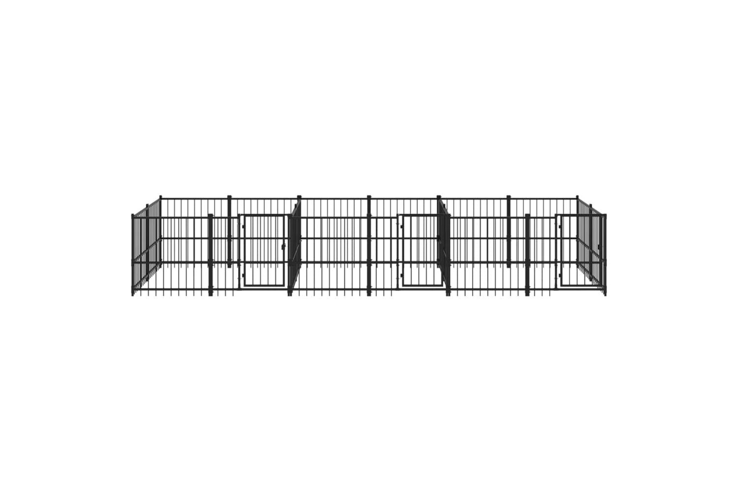Vidaxl 3124665 Outdoor Dog Kennel Steel 11.26 M2-3