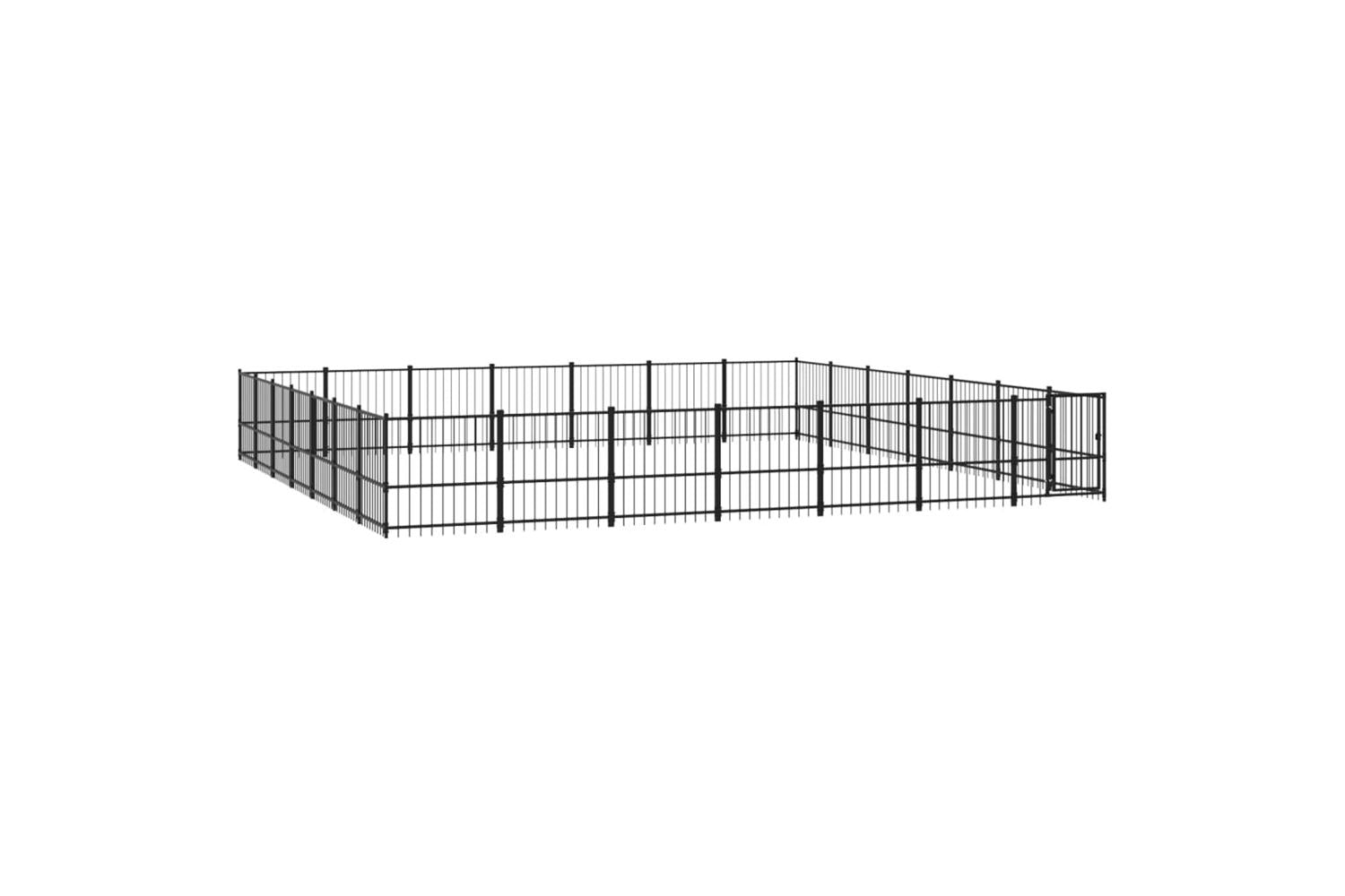 Vidaxl 3124650 Outdoor Dog Kennel Steel 46.1 M2-2