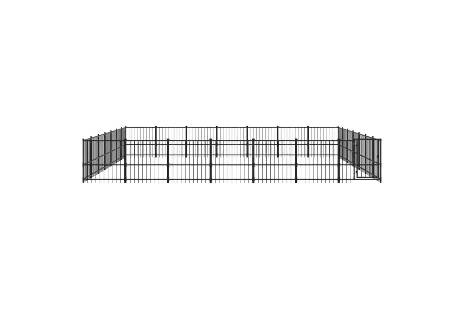Vidaxl 3124650 Outdoor Dog Kennel Steel 46.1 M2-3