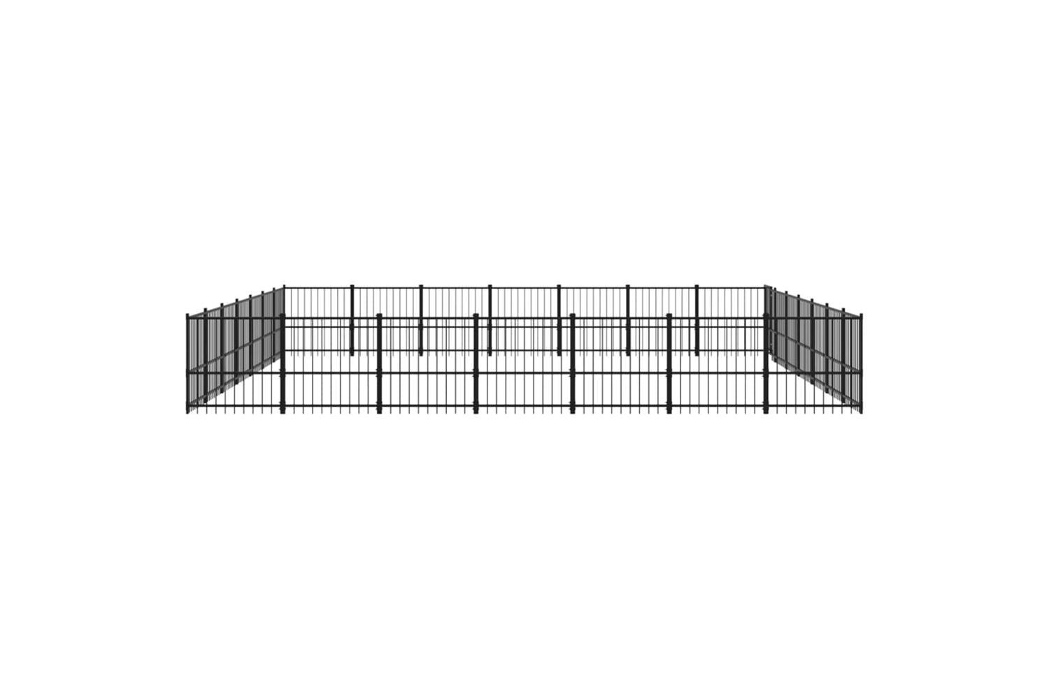 Vidaxl 3124650 Outdoor Dog Kennel Steel 46.1 M2-4