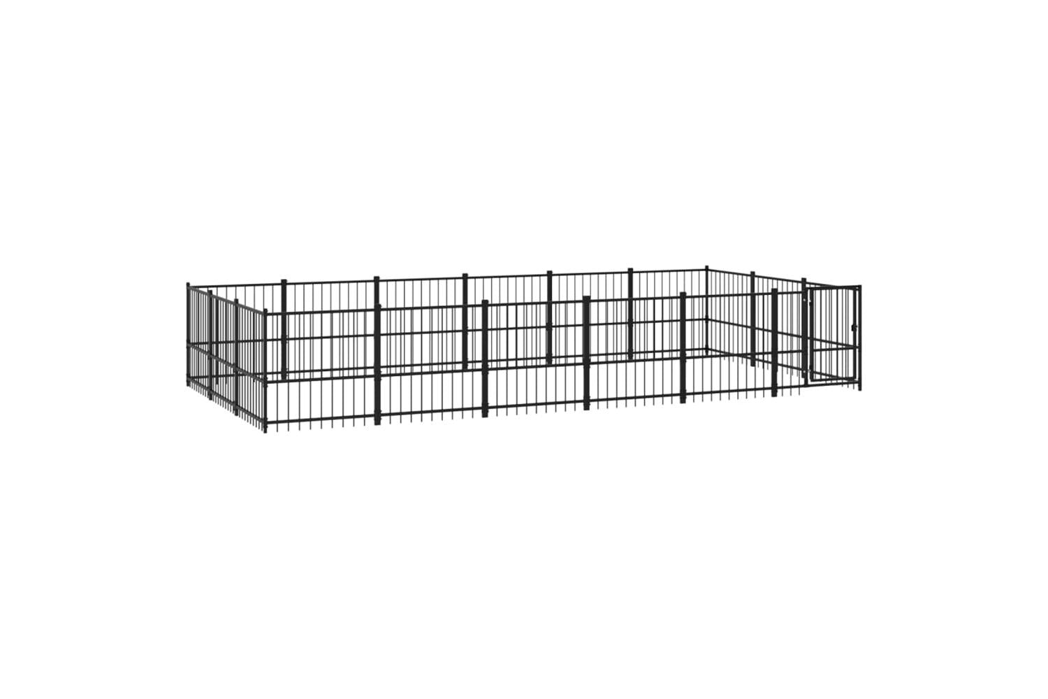 Vidaxl 3124619 Outdoor Dog Kennel Steel 16.94 M2