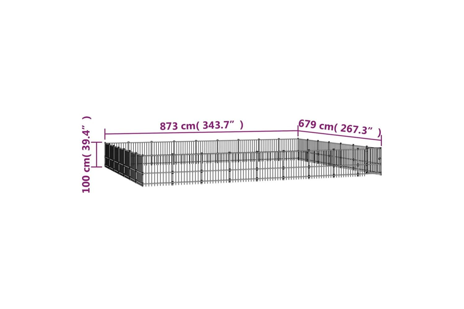 Vidaxl 3124652 Outdoor Dog Kennel Steel 59.28 M2-6