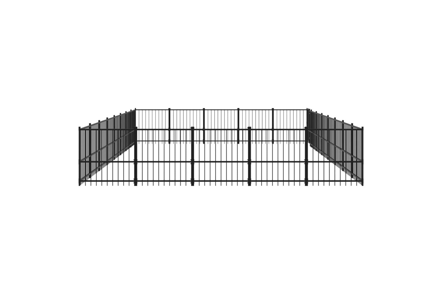 Vidaxl 3124638 Outdoor Dog Kennel Steel 37.64 M2-4
