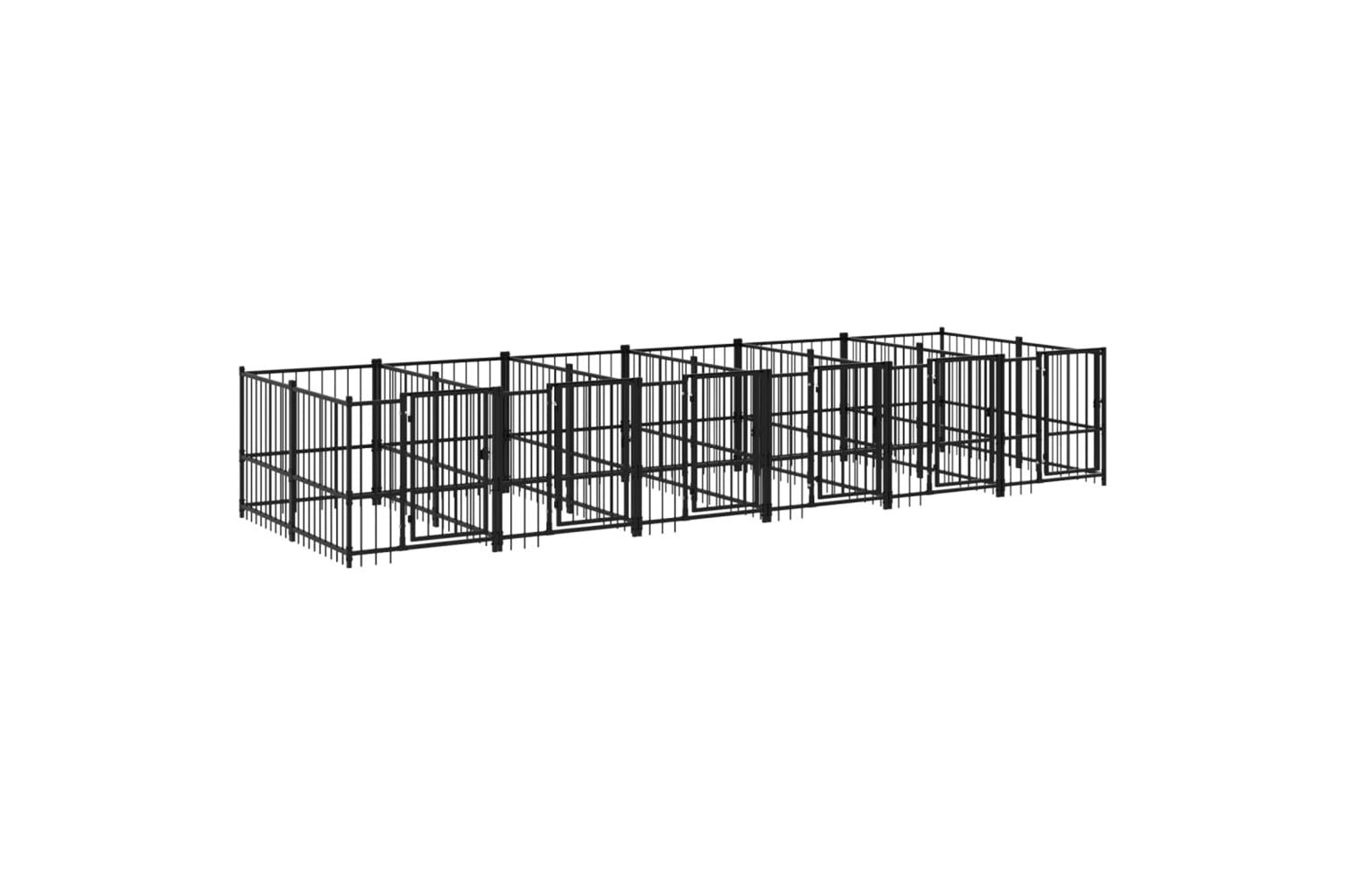 Vidaxl 3124583 Outdoor Dog Kennel Steel 11.26 M2