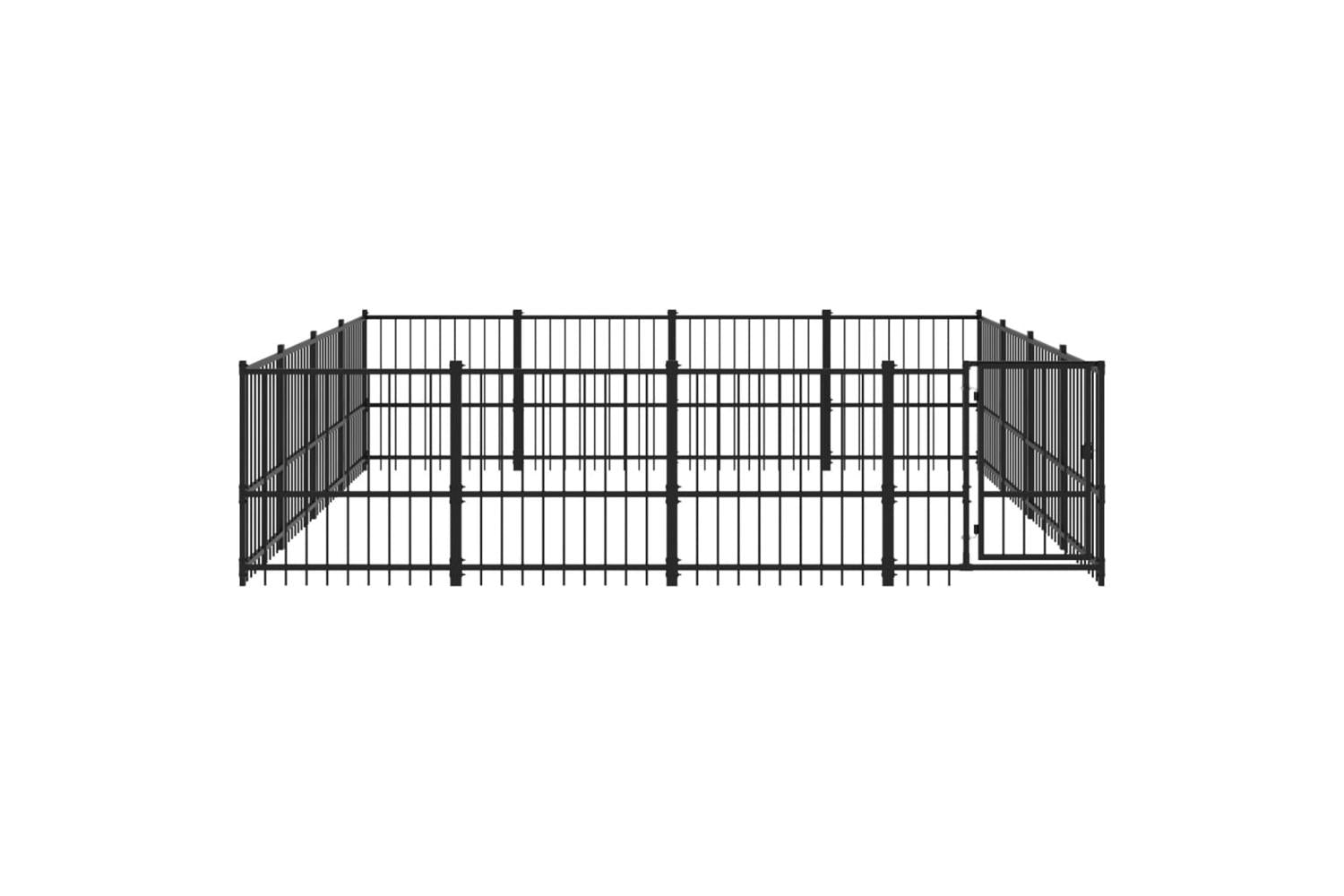 Vidaxl 3124626 Outdoor Dog Kennel Steel 15.05 M2-3