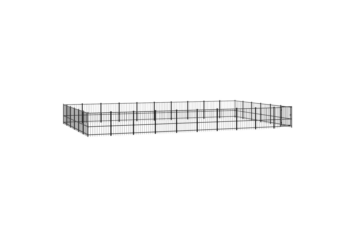 Vidaxl 3124647 Outdoor Dog Kennel Steel 56.45 M2