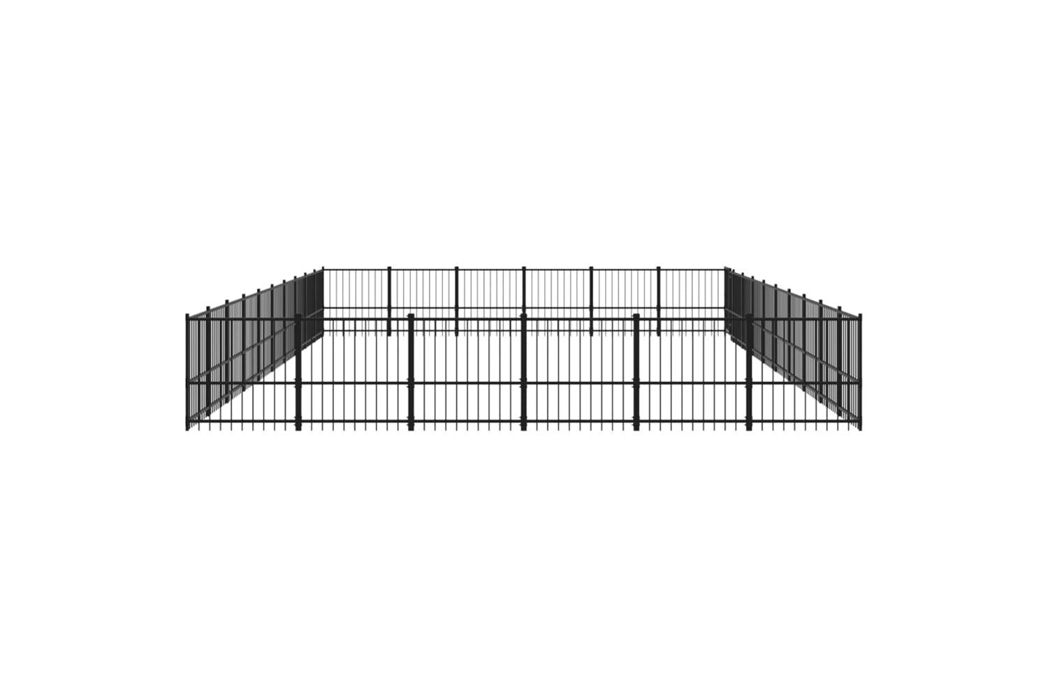 Vidaxl 3124647 Outdoor Dog Kennel Steel 56.45 M2-4