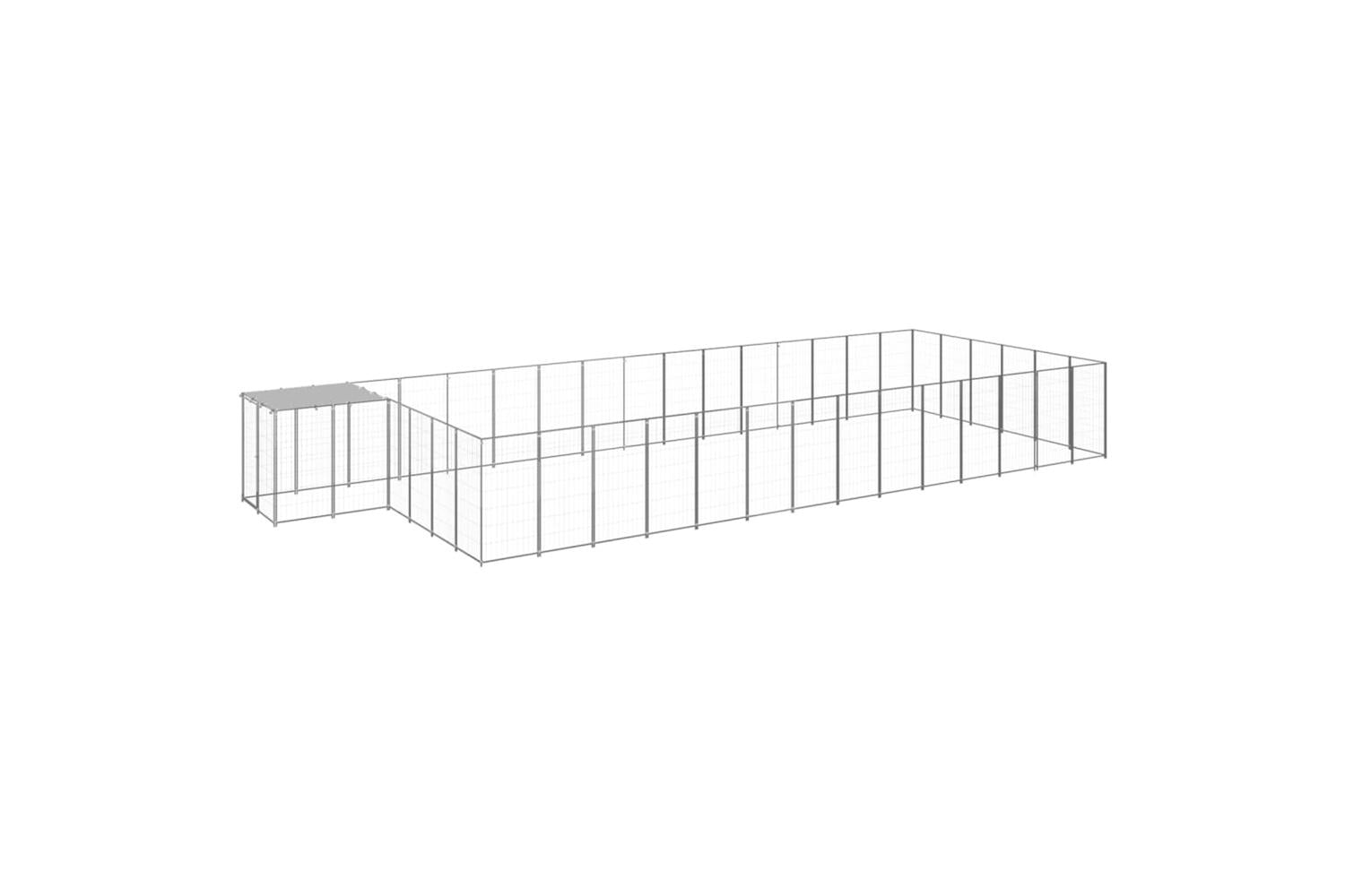 Vidaxl 3082224 Dog Kennel Silver 26.62 M2 Steel