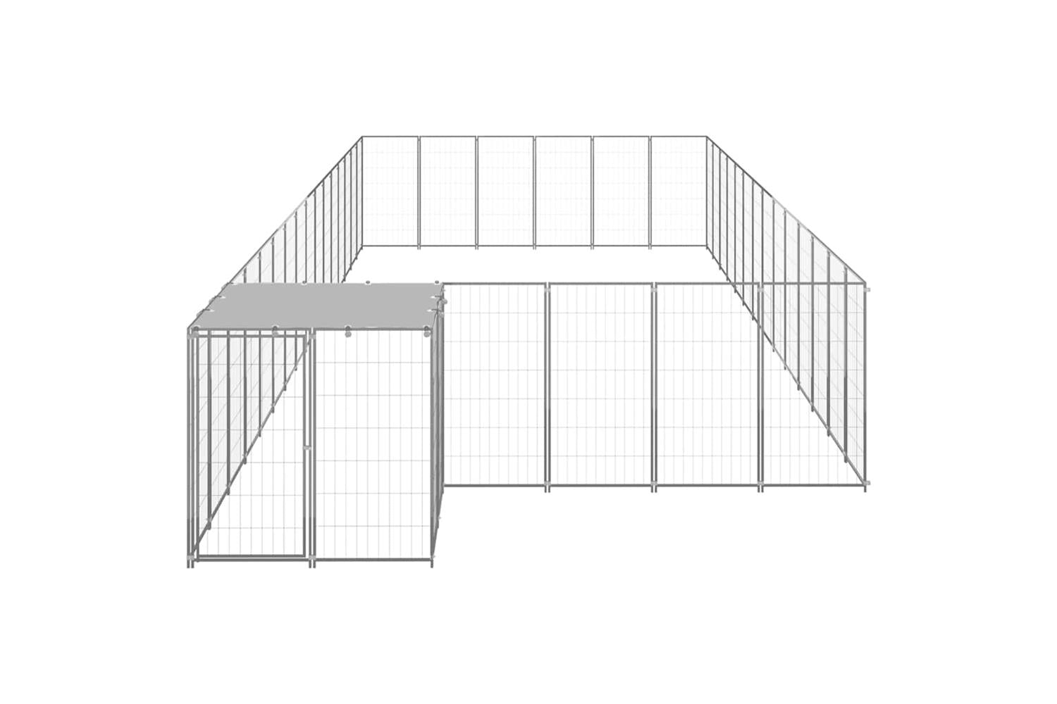 Vidaxl 3082224 Dog Kennel Silver 26.62 M2 Steel-2