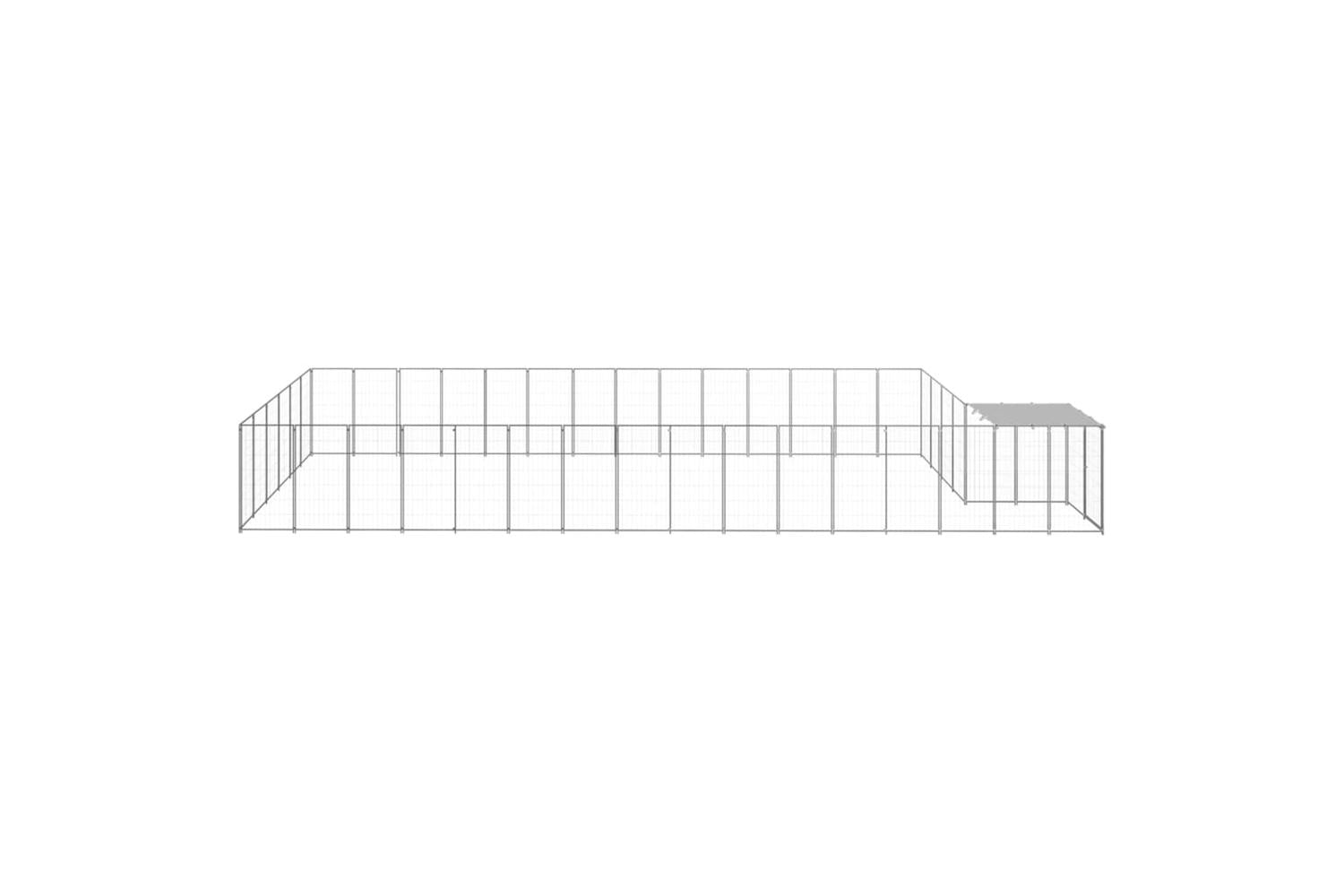 Vidaxl 3082224 Dog Kennel Silver 26.62 M2 Steel-3