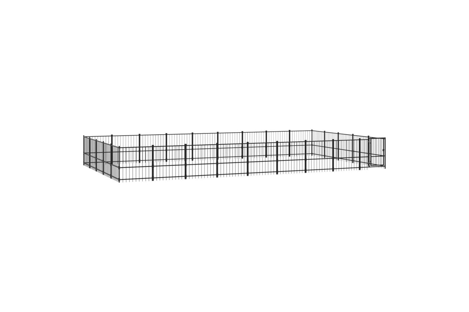 Vidaxl 3124639 Outdoor Dog Kennel Steel 42.34 M2-2
