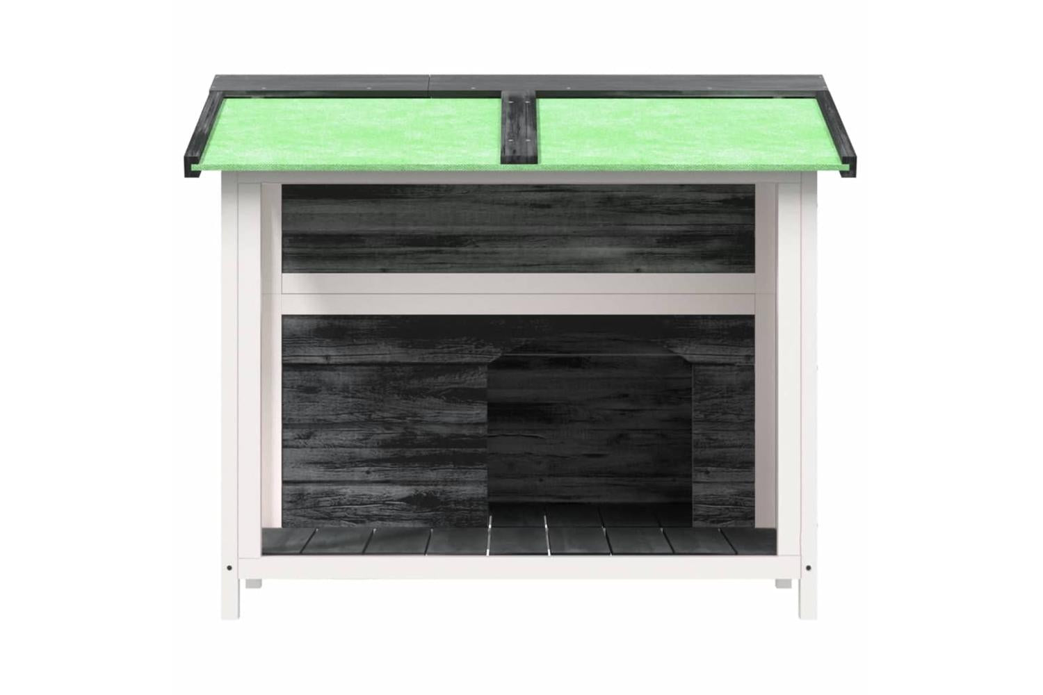vidaXL 172265 Dog Kennel Grey 96x87x80.5cm Solid Wood Pine-3