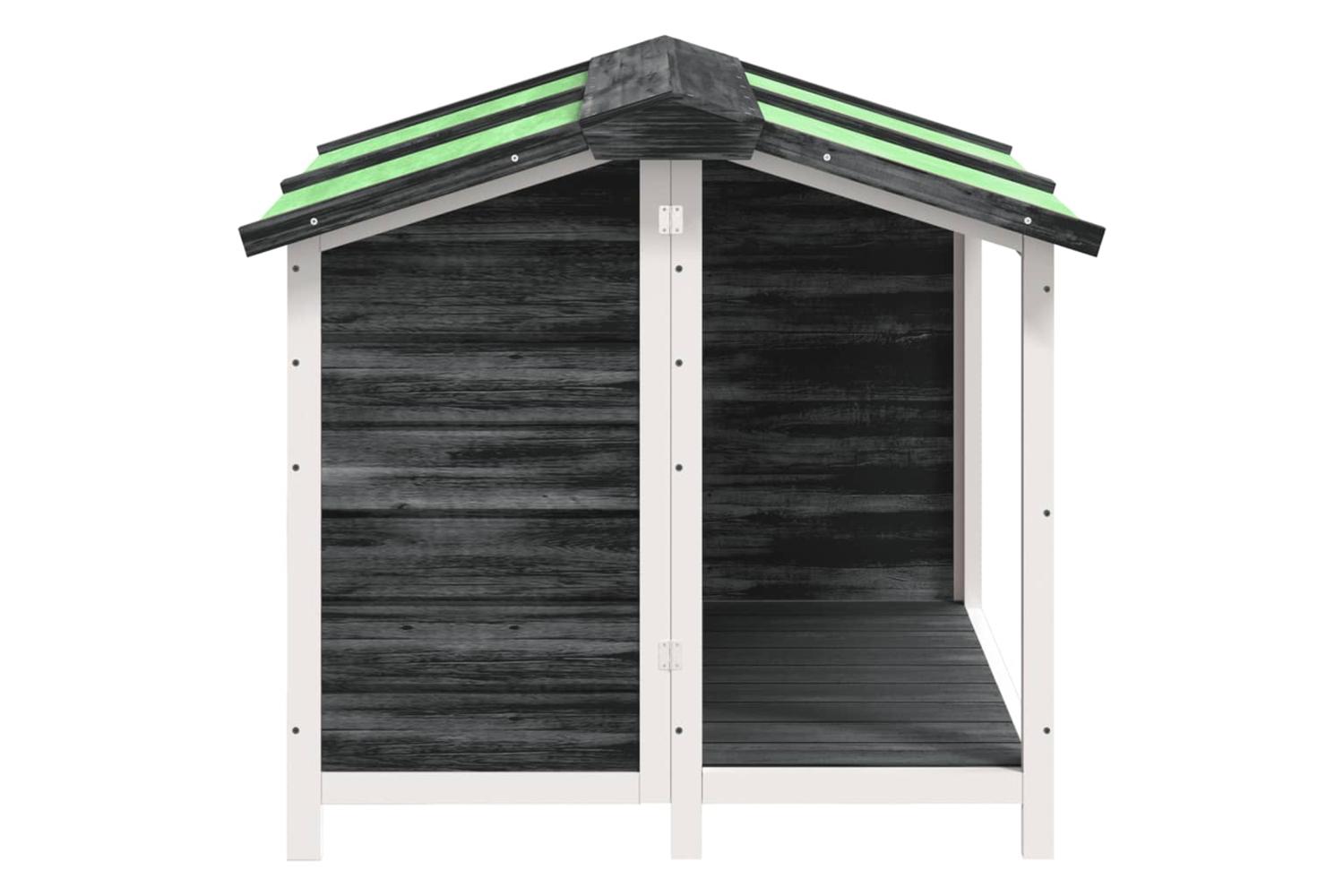vidaXL 172265 Dog Kennel Grey 96x87x80.5cm Solid Wood Pine-4