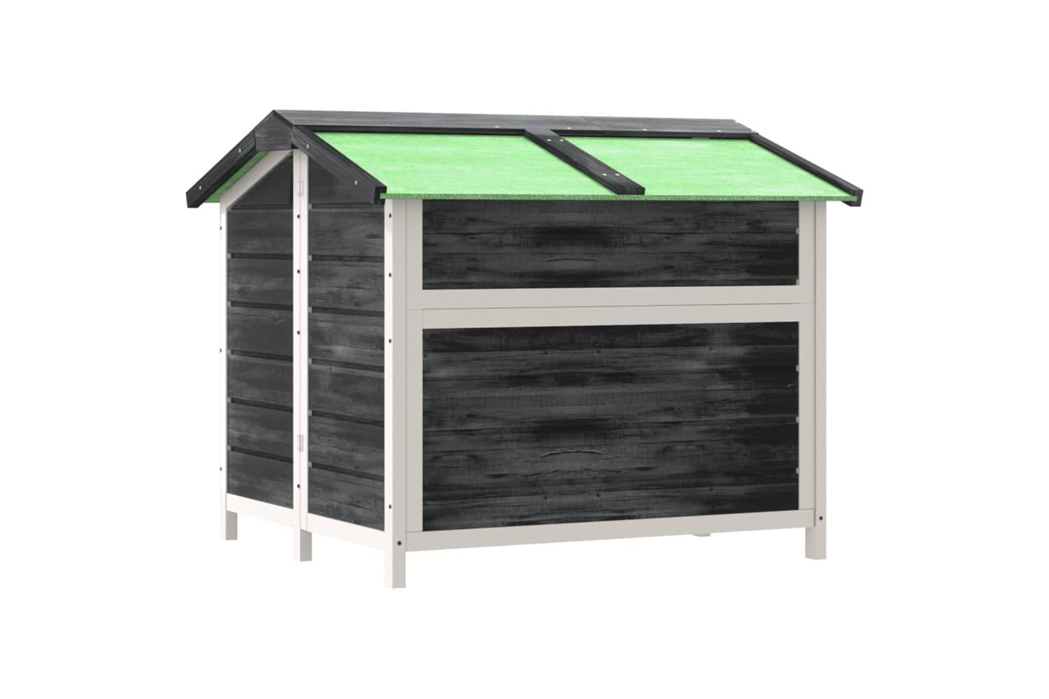 vidaXL 172265 Dog Kennel Grey 96x87x80.5cm Solid Wood Pine-5