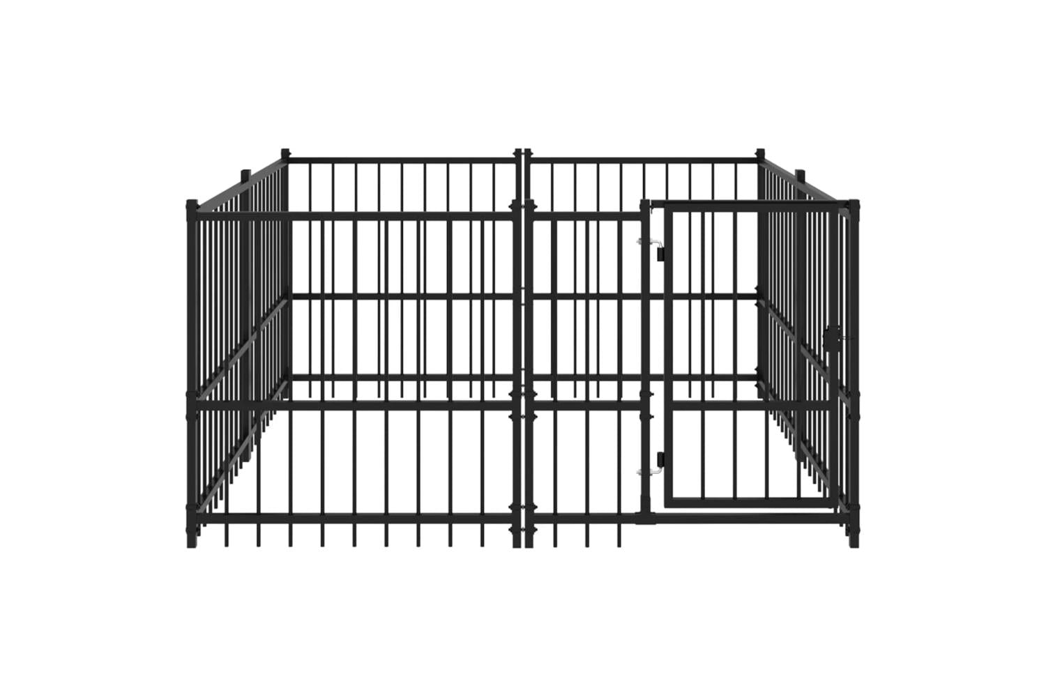 Vidaxl 3124598 Outdoor Dog Kennel Steel 3.75 M2-3