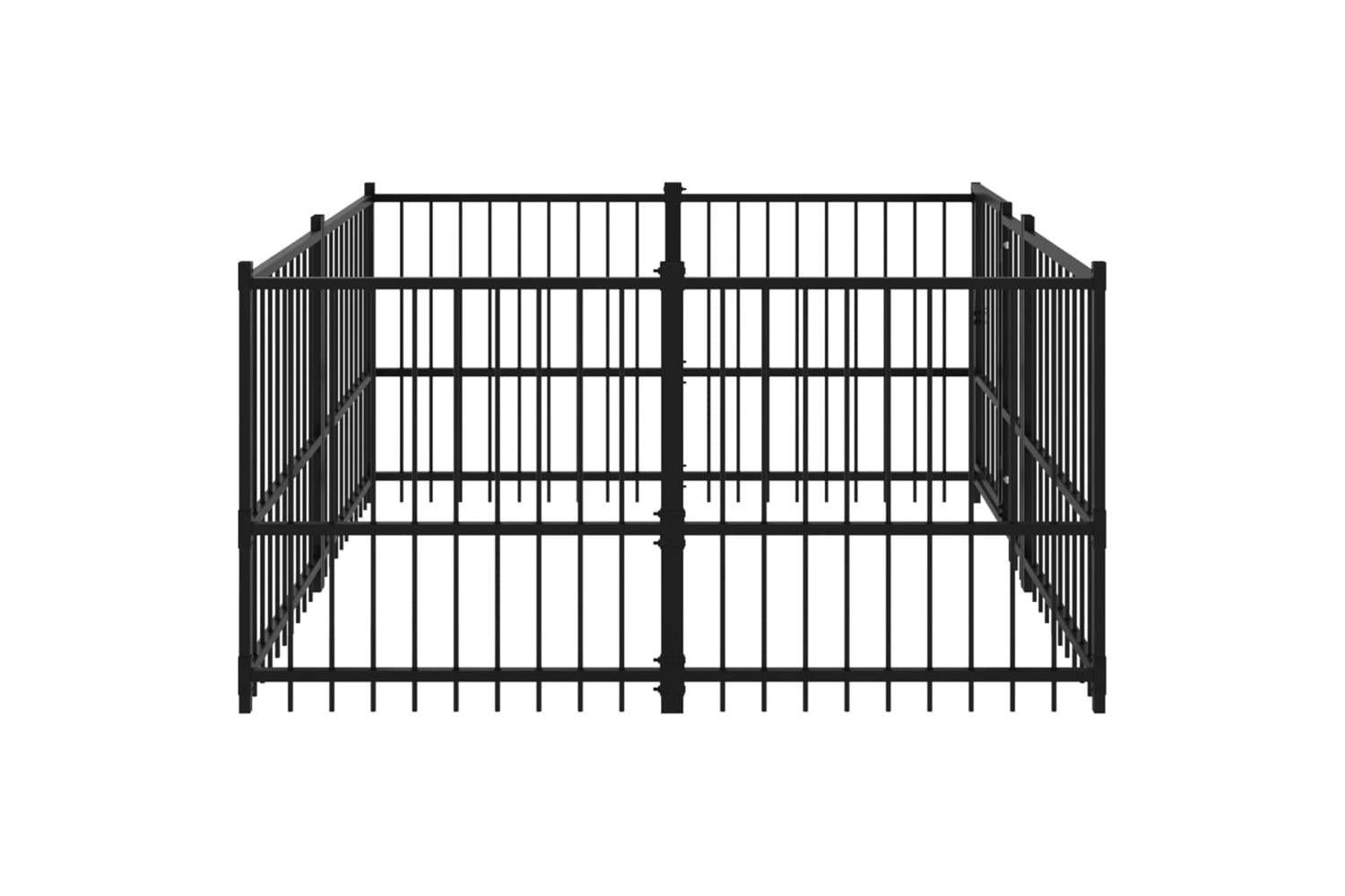 Vidaxl 3124598 Outdoor Dog Kennel Steel 3.75 M2-4