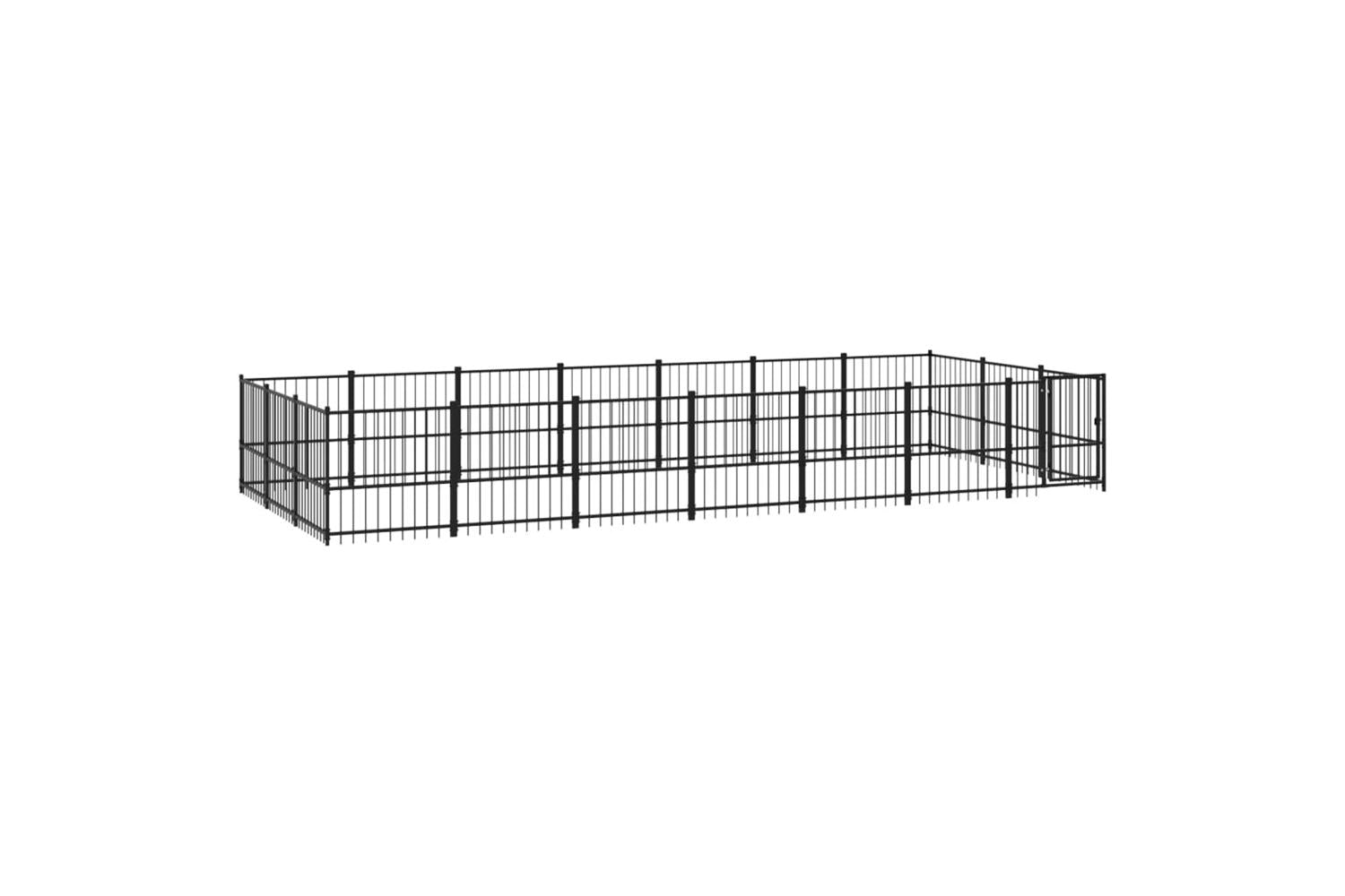 Vidaxl 3124620 Outdoor Dog Kennel Steel 19.76 M2