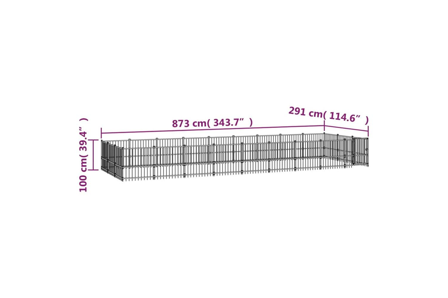 Vidaxl 3124622 Outdoor Dog Kennel Steel 25.4 M2-6