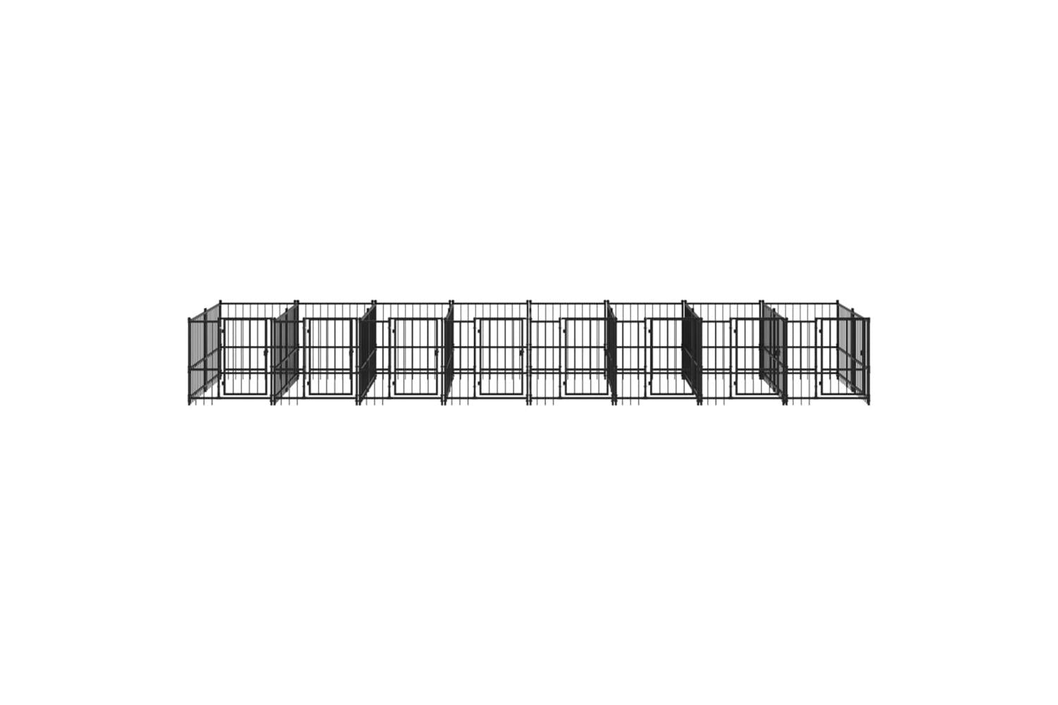 Vidaxl 3124585 Outdoor Dog Kennel Steel 15.02 M2-3