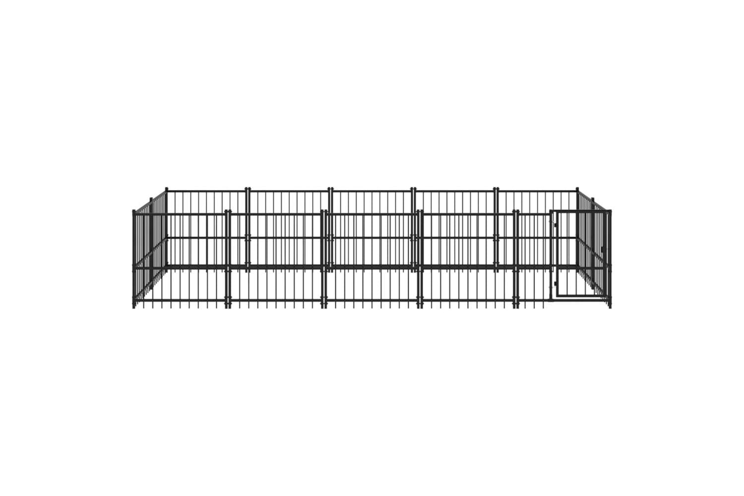 Vidaxl 3124601 Outdoor Dog Kennel Steel 9.38 M2-3