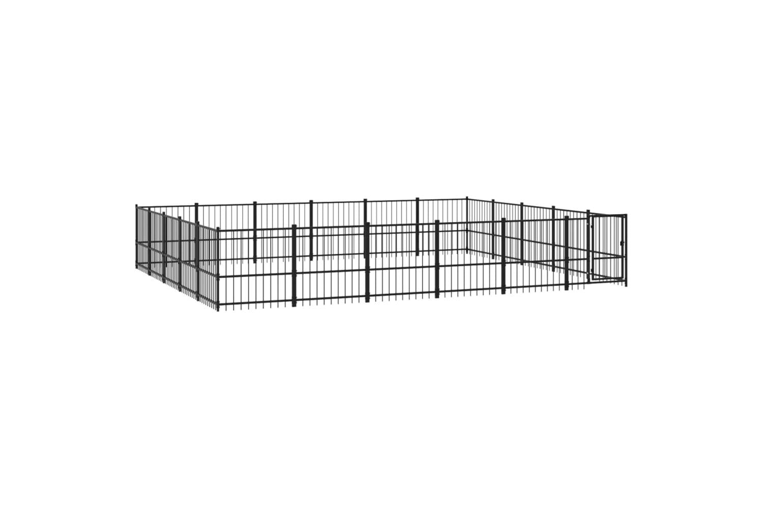 Vidaxl 3124636 Outdoor Dog Kennel Steel 28.23 M2