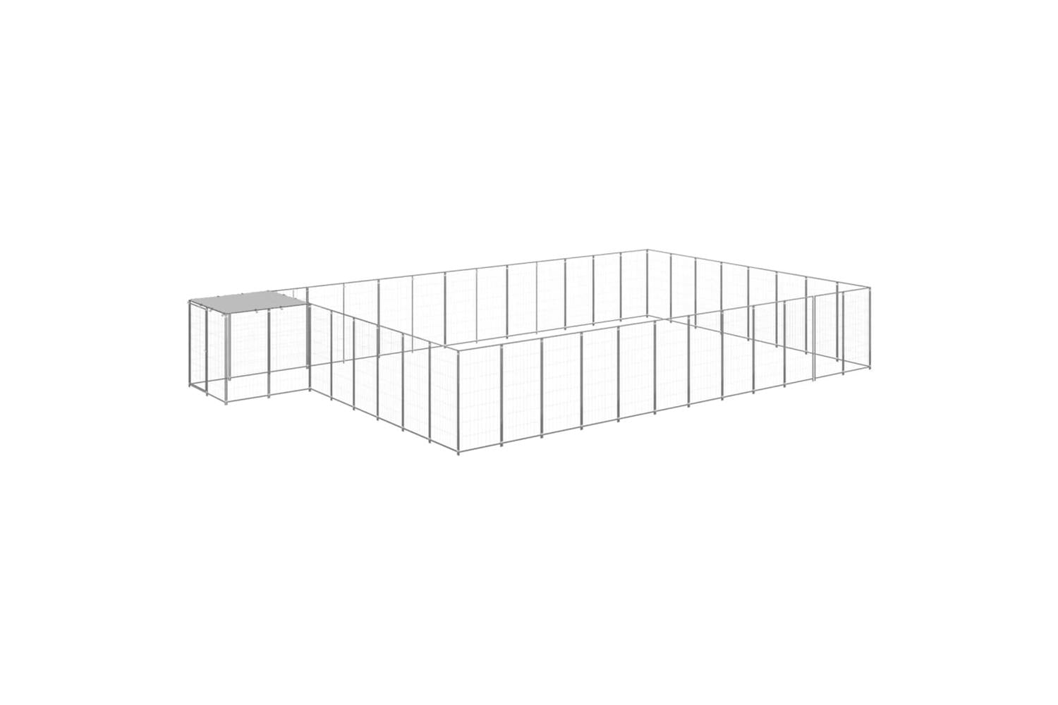 Vidaxl 3082236 Dog Kennel Silver 30.25 M2 Steel