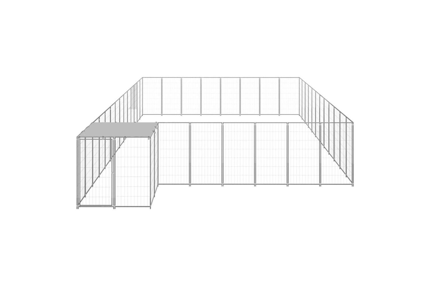 Vidaxl 3082236 Dog Kennel Silver 30.25 M2 Steel-2