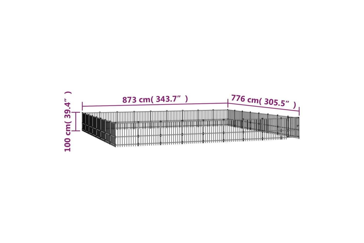Vidaxl 3124657 Outdoor Dog Kennel Steel 67.74 M2-6