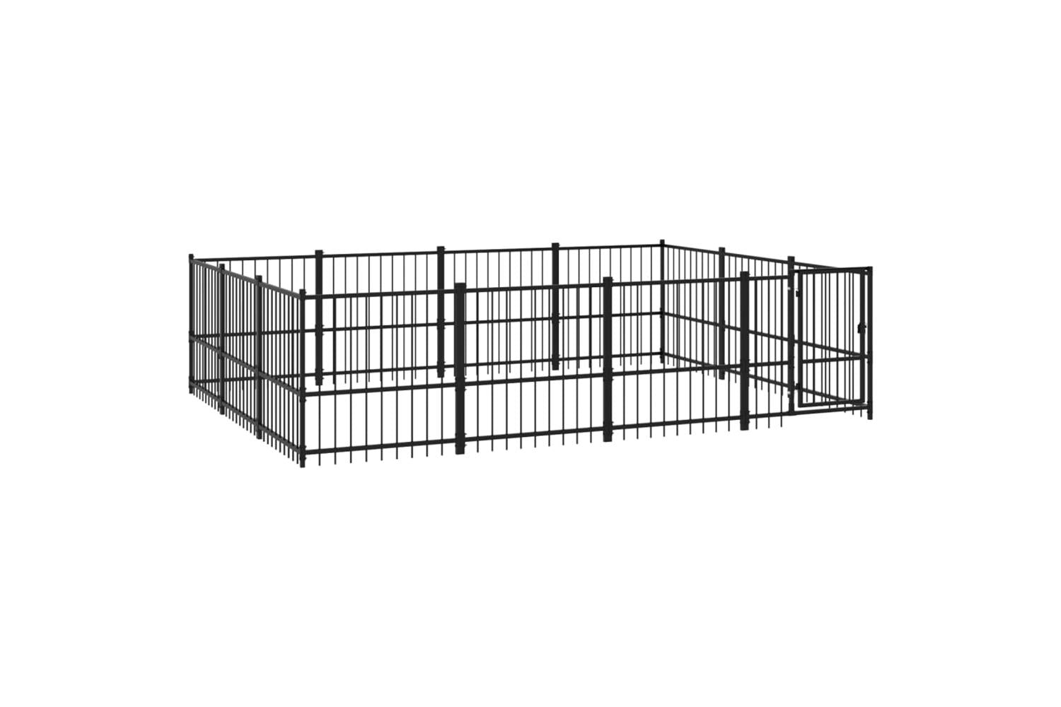 Vidaxl 3124617 Outdoor Dog Kennel Steel 11.58 M2