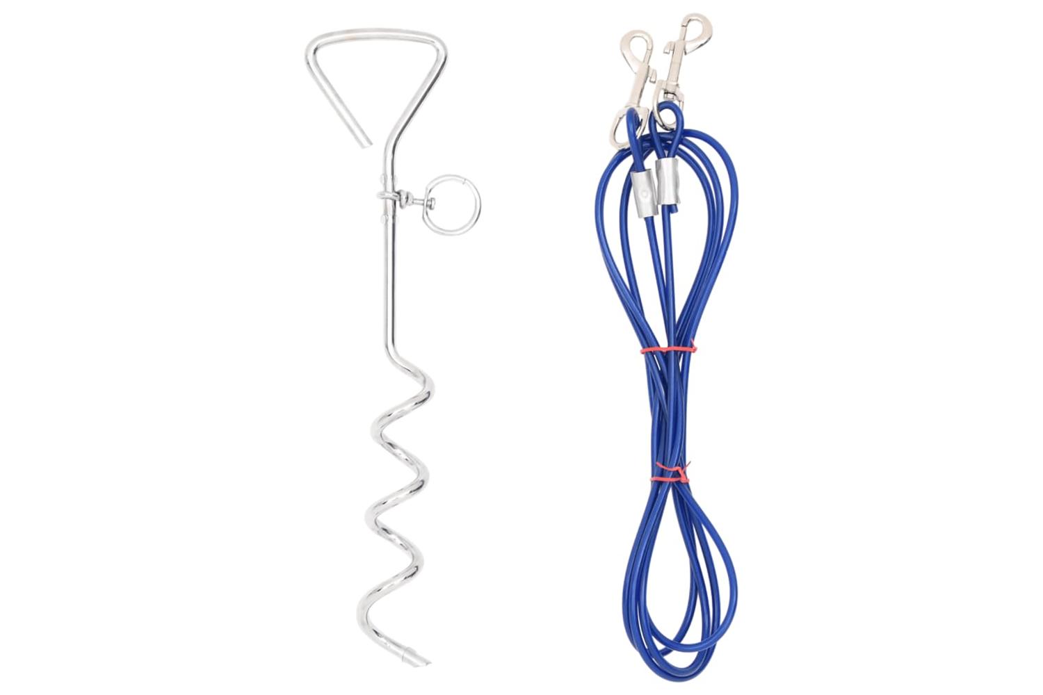 Vidaxl 4003380 Dog Tie Out Cable With Ground Stake 5 M