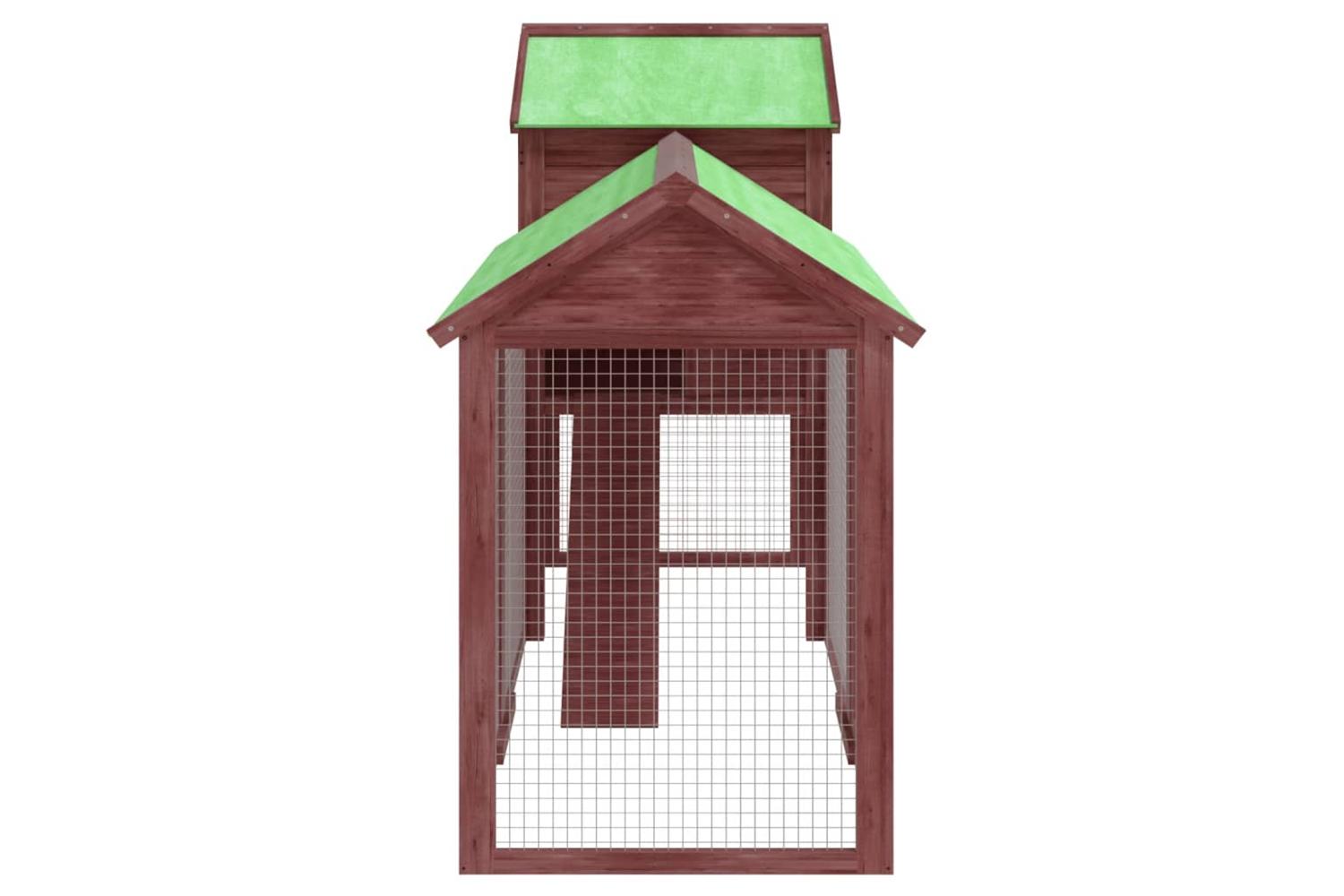 vidaXL 172234 Chicken Coop Mocha 193x65x117cm Solid Wood Pine-5