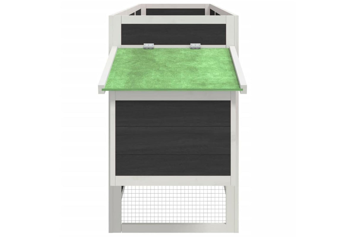 vidaXL 172237 Chicken Coop Grey 204x50x84cm Solid Wood Pine-6