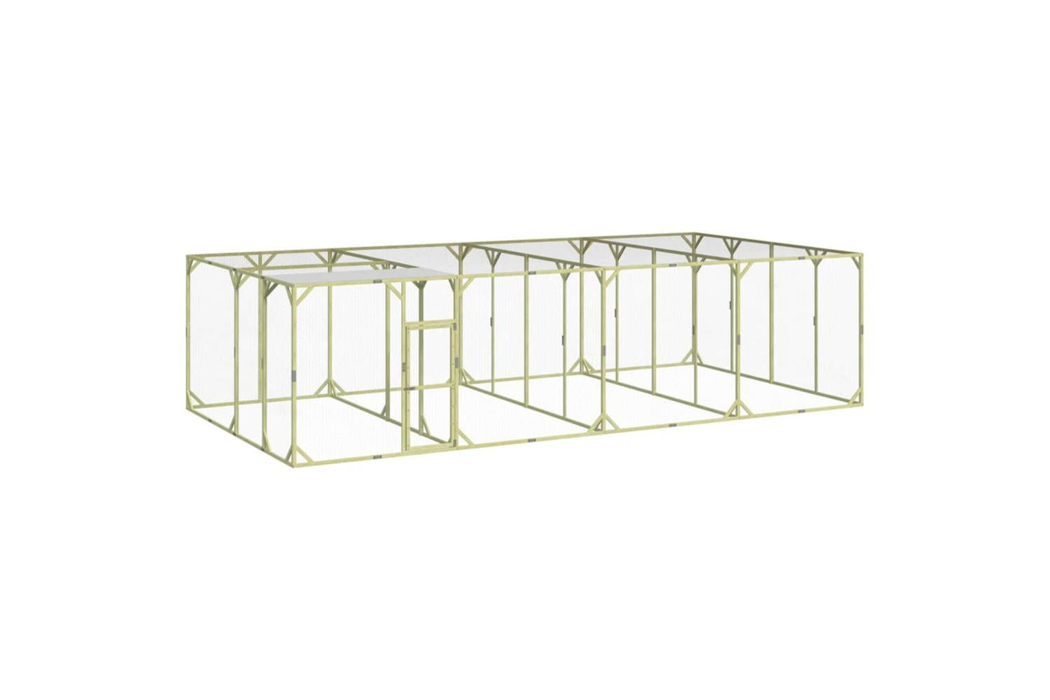 vidaXL 3102987 Chicken Coop 800x400x200cm Impregnated Solid Wood Pine